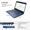 HP Stream 14'' HD Ultral Light Laptop, 4GB RAM, 64GB eMMc, Intel Quad-Core N4120, 1 Year Office 365, Bluetooth, Wi-Fi, Windows 11 Home in S Mode, Blue, Bundle With Cefesfy USBHUB