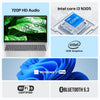 HP 17 inch Laptop, 17.3" FHD IPS Anti-Glare Display, Intel i3-N305 Processor, 16GB DDR4, 512GB SSD, Intel UHD Graphics, Numeric Keypad, Copilot Key, Fast Charge, Windows 11 Pro