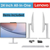 Lenovo 24" FHD All-in-One Desktop Computer, Intel 4-Core N100 Processor, 16GB RAM, 512GB PCIe SSD, HDMI, WiFi 6, RJ45, Bluetooth, Business AIO, Vent-Hear, Keyboard & Mouse, Windows 11 Pro