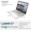 HP Laptop, 14 inch FHD Display, AMD Ryzen 3 Processor, 32GB DDR4 RAM, 1TB PCle SSD, AMD Radeon Graphics, Wi-Fi 5, Bluetooth, Webcam, Windows 11 Home in S Mode, Silver, Bundle Cefesfy USB Webcam