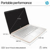 HP 14" Flagship Everyday Laptop Computer, 32G RAM, 128G UFS, 256G SD Card, Intel Quad-Core, Windows 11 Pro, AI-Powered, 1-Y Office 365, For Student & Business