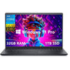 Dell Inspiron 3520 Laptop, 15.6" FHD Business Computer, 32GB RAM, 1TB SSD, Intel Core i5-1235U, Wi-Fi 6, Windows 11 Pro, Numeric Keypad, SD Card Reader, Bluetooth, Intel UHD Graphics, Black