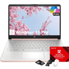 HP 14" Flagship Everyday Laptop Computer, 32G RAM, 128G UFS, 256G SD Card, Intel Quad-Core, Windows 11 Pro, AI-Powered, 1-Y Office 365, For Student & Business