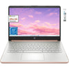 HP 14" HD Laptop Students Business, Intel Quad-Core Processor, 4GB RAM, 64GB eMMC, 12H Battery Life, HDMI, Windows 11 Home in S Mode, Cefesfy Multifunctional Brush
