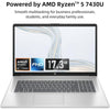 HP 17 inch Laptop, AMD Ryzen 5 7430U Processor, 8GB RAM, 512GB SSD, 17.3" 250 Nits FHD IPS Display, Webcam, Wi-Fi 6, Numeric Pad, Windows 11 Pro Computer PC for Business & Students