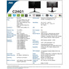 AOC C24G1 24" Curved Frameless Gaming Monitor, FHD 1080p, 1500R VA panel, 1ms 144Hz, FreeSync, Height adjustable, VESA, 3-Year Zero Dead Pixels Black