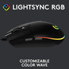 Logitech G203 LIGHTSYNC Wired Gaming Mouse - Black