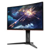 AOC C24G1 24" Curved Frameless Gaming Monitor, FHD 1080p, 1500R VA panel, 1ms 144Hz, FreeSync, Height adjustable, VESA, 3-Year Zero Dead Pixels Black