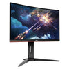 AOC C24G1 24" Curved Frameless Gaming Monitor, FHD 1080p, 1500R VA panel, 1ms 144Hz, FreeSync, Height adjustable, VESA, 3-Year Zero Dead Pixels Black