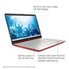 HP Laptop, 15.6" HD Display, Intel Quad-core Pentium Silver N5000 Processor, 16GB RAM, 1TB SSD, Intel UHD Graphics, Bluetooth 4.2, Wi-Fi, Webcam, Windows 10 Home S Mode, Scarlet Red